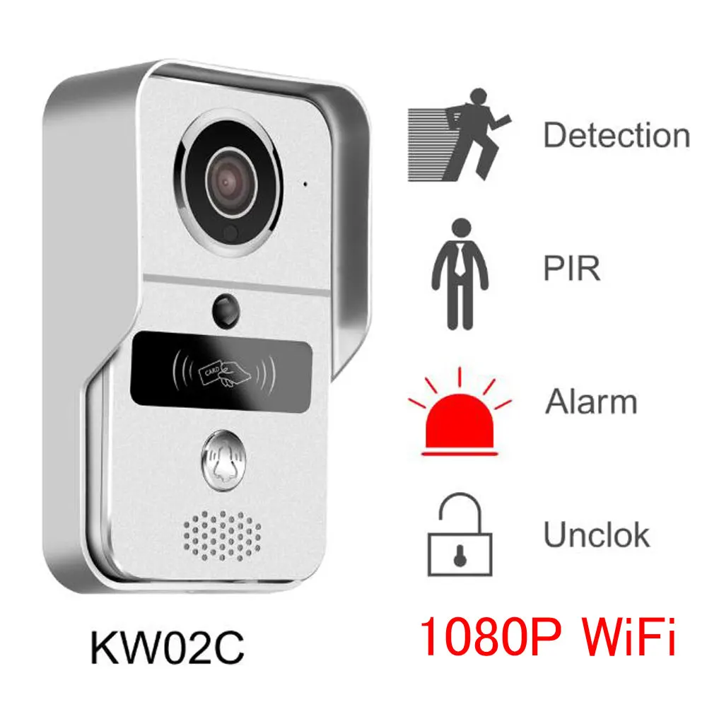 Беспроводной дверной звонок для видеодомофона с поддержкой IOS Android RFID брелок