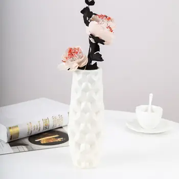 Geometric Origami Plastic Vase White Imitation Ceramic Flower Pot Flower Basket Flower Vase Decoration Home Nordic Decoration
Geometric Origami Plastic Vase White Imitation Ceramic Flower Pot Flower Basket Flower Vase Decoration Home Nordic Decoration