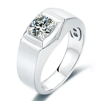 Cinsionze Men's Simple Wedding Bands 1.0 Carat Moissanite Engagement Anniversary Ring S925 Sterling Silver 18K White Gold Plated
Cinsionze Men's Simple Wedding Bands 1.0 Carat Moissanite Engagement Anniversary Ring S925 Sterling Silver 18K White Gold Plated