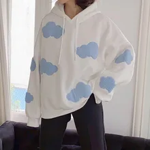 Fashion Plus Velvet Warm Clouds Pullover 2021 Women Winter Korean Sweatshirt Women Kawaii Long Sleeve Tops Casual Hoodies Female
Fashion Plus Velvet Warm Clouds Pullover 2021 Women Winter Korean Sweatshirt Women Kawaii Long Sleeve Tops Casual Hoodies Female