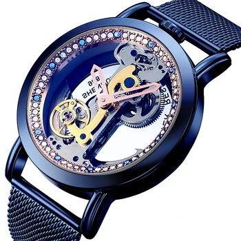 Luxury Mechanical Watch Men Automatic Classic Rose Gold Royal Color Leather Mechanical Skeleton Wrist Watches Reloj Hombre Clock 
Luxury Mechanical Watch Men Automatic Classic Rose Gold Royal Color Leather Mechanical Skeleton Wrist Watches Reloj Hombre Clock