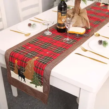 Rectangular Christmas Plaid Table Runner Elk Tree Table Gingham Table Runner Mat Personality Table Cloth Decor Navidad For Party
Rectangular Christmas Plaid Table Runner Elk Tree Table Gingham Table Runner Mat Personality Table Cloth Decor Navidad For Party