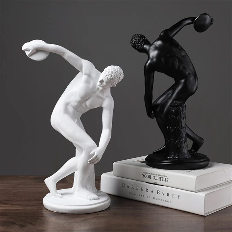 Фото Скульптура в скандинавском стиле мужская спортивная фигурка атлета украшение
