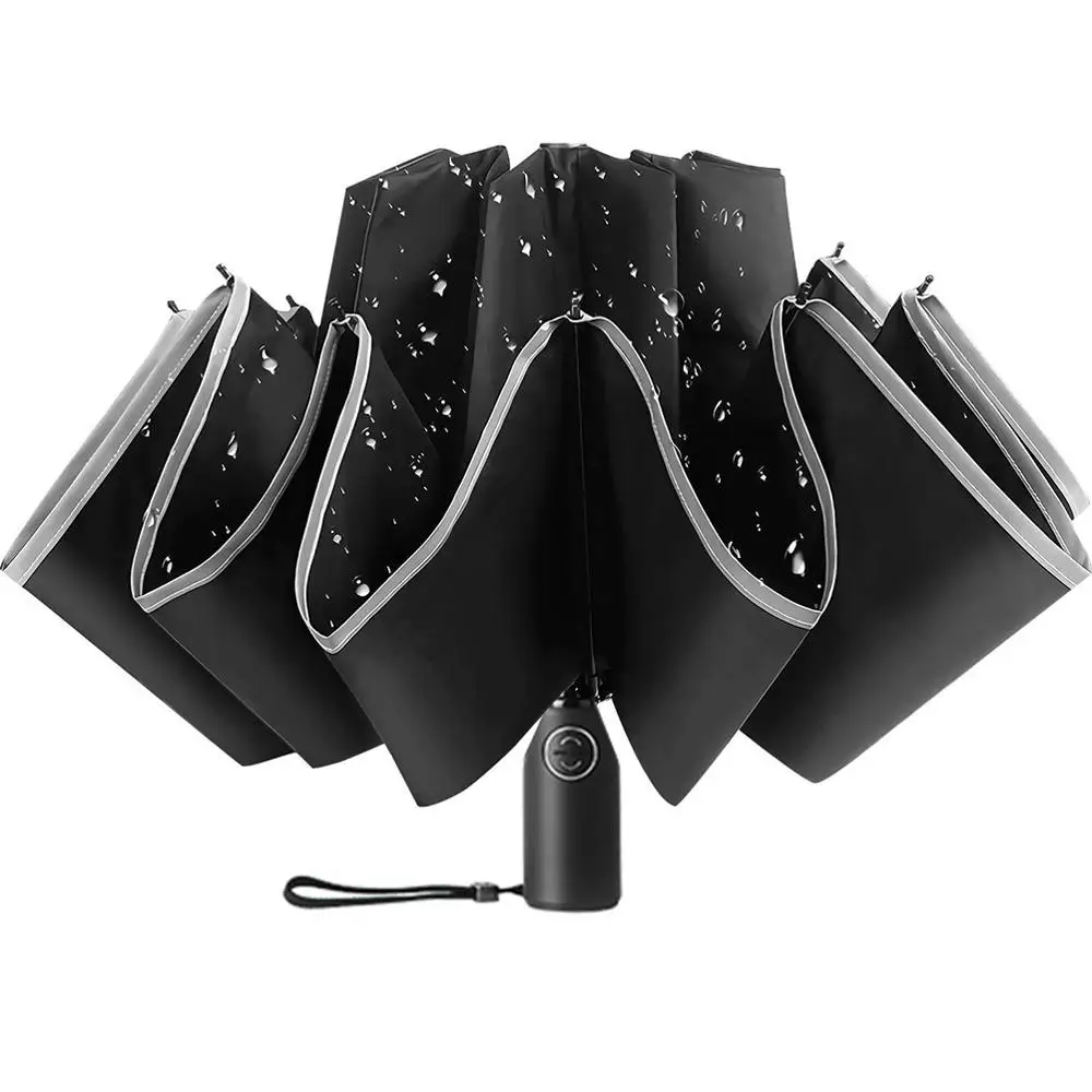Inverted Umbrella Windproof Folding Umbrella 10 Ribs Automatic Reverse Umbrella with Reflective Stripe
Inverted Umbrella Windproof Folding Umbrella 10 Ribs Automatic Reverse Umbrella with Reflective Stripe