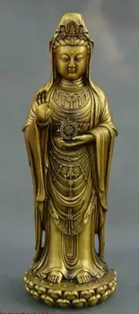 11" China Buddhism Brass Kwan-yin Guanyin Boddhisattva Avalokitesvara God Statue
11" China Buddhism Brass Kwan-yin Guanyin Boddhisattva Avalokitesvara God Statue