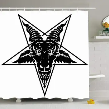 Shower Curtain Set with Hooks 72x78 Pentacle Emblem Symbols Design Goat Devil Seal Head On Print Black Geometry Horned for
Shower Curtain Set with Hooks 72x78 Pentacle Emblem Symbols Design Goat Devil Seal Head On Print Black Geometry Horned for