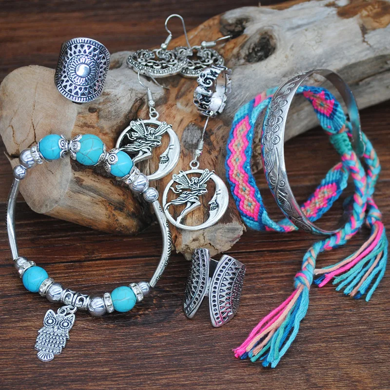 New Style Fashion Friends Phenanthrene Tibetan Silver Accessories Miao Silver Bracelet Retro Metal Alloy Earrings Elephant Ring
New Style Fashion Friends Phenanthrene Tibetan Silver Accessories Miao Silver Bracelet Retro Metal Alloy Earrings Elephant Ring