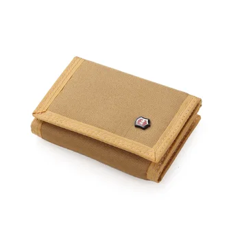 Men 3-fold Coin Purse Solid Color Canvas Wallet with Velcro Fashion Card Pack Note Compartment Card Holder
Men 3-fold Coin Purse Solid Color Canvas Wallet with Velcro Fashion Card Pack Note Compartment Card Holder