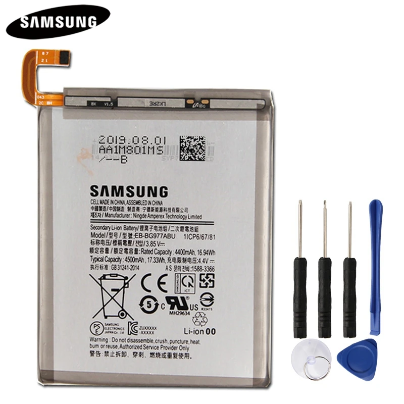 Original Phone Battery EB-BG977ABU For Samsung GALAXY S10 Plus 5G Version 4500mAh Authentic Replacement Battery
Original Phone Battery EB-BG977ABU For Samsung GALAXY S10 Plus 5G Version 4500mAh Authentic Replacement Battery