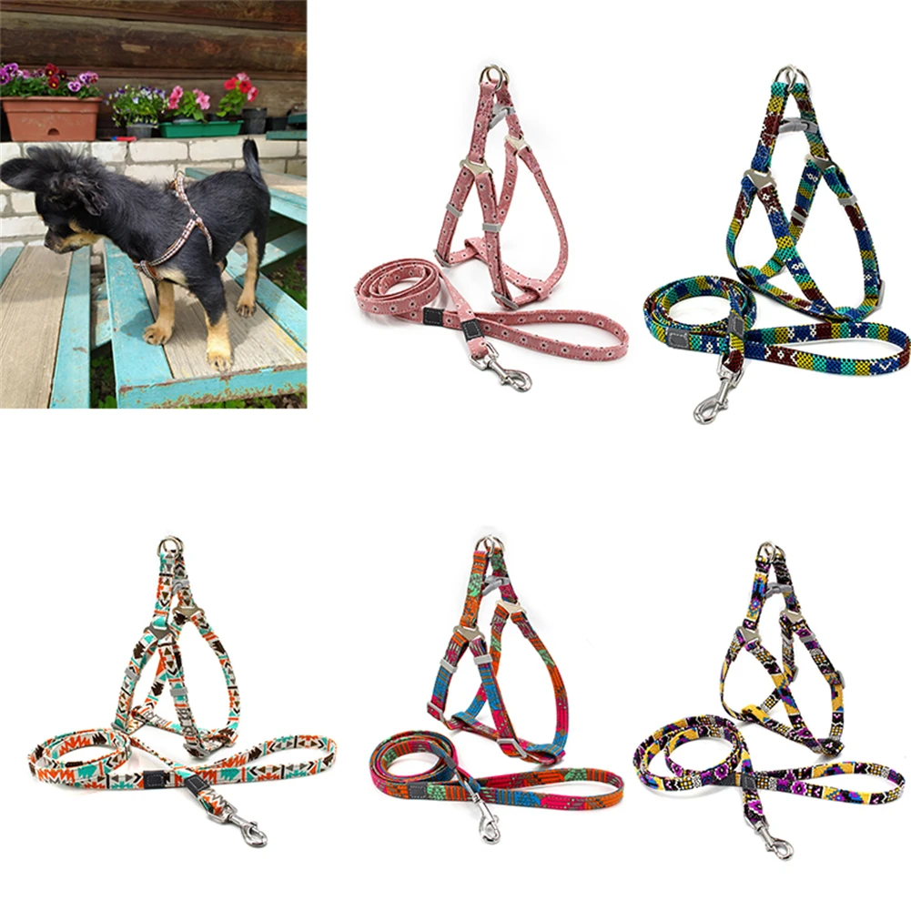 Pull Dog Harness Set with 1.2m Dog Leash Size Adjustable Canvas Print Harness for Dogs Pitbull Leashes Dog Supplies for Pet
Pull Dog Harness Set with 1.2m Dog Leash Size Adjustable Canvas Print Harness for Dogs Pitbull Leashes Dog Supplies for Pet