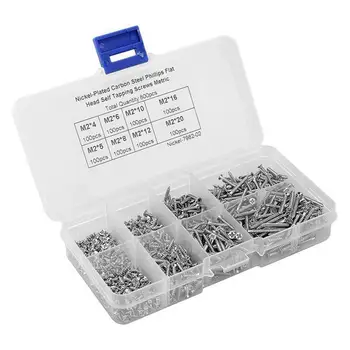 800* Stainless Steel M2 Self Tapping Screw Assortment Kit Lock Nut Wood Silver
800* Stainless Steel M2 Self Tapping Screw Assortment Kit Lock Nut Wood Silver