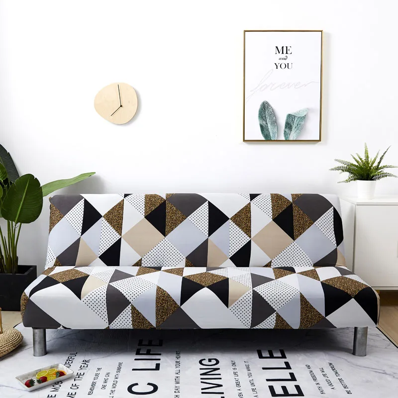 Housse extensible pour canapé et lit pliant, pour siège, sans accoudoirs, moderne, pour une longueur de 160 à 190cm, tout compris Housse extensible pour canapé et lit pliant, pour siège, sans accoudoirs, moderne, pour une longueur de 160 à 190cm, tout compris