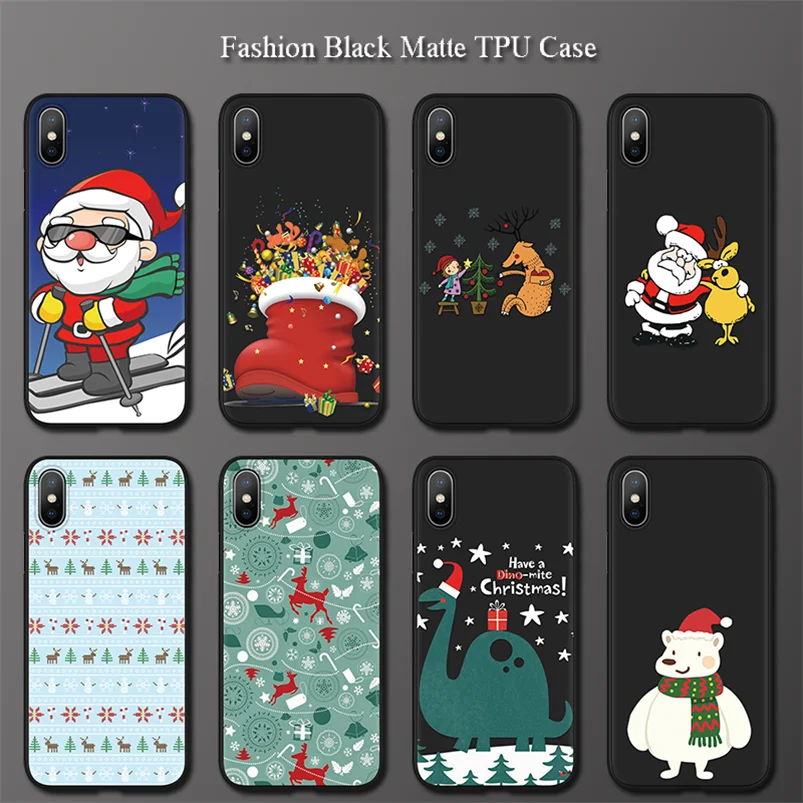Christmas Phone Case Funda For iPhone XR XS Max X 10 7 8 6 6S Plus 5 5S SE XS Black Matte Soft TPU Back Cover For iPhone XR Case
Christmas Phone Case Funda For iPhone XR XS Max X 10 7 8 6 6S Plus 5 5S SE XS Black Matte Soft TPU Back Cover For iPhone XR Case