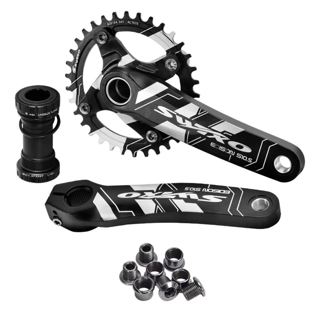 Mountain Bike Crankset 170MM 104BCD MTB Bike Crank 32/34/36/38T Narrow Wide Chainring Sprockets With Bottom Bracket Bike Parts
Mountain Bike Crankset 170MM 104BCD MTB Bike Crank 32/34/36/38T Narrow Wide Chainring Sprockets With Bottom Bracket Bike Parts