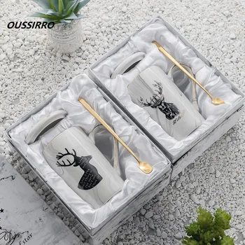 OUSSIRRO Couple Cup Ceramic Coffee Mug Creative Valentine's Day Wedding Birthday Christmas Gift
OUSSIRRO Couple Cup Ceramic Coffee Mug Creative Valentine's Day Wedding Birthday Christmas Gift