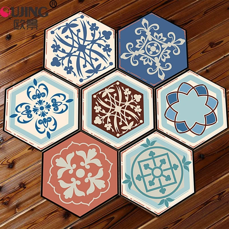 Moroccan Style Pattern Twill Hexagon Tiles Wall Sticker Living Room Children's Room Non-slip Mat Waterproof Tile Floor Art Mural
Moroccan Style Pattern Twill Hexagon Tiles Wall Sticker Living Room Children's Room Non-slip Mat Waterproof Tile Floor Art Mural