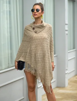 Autumn and winter 2019 new women's Fashion street trend Cape Fringe Cape Cape button half open collar Pullover Plaid women's
Autumn and winter 2019 new women's Fashion street trend Cape Fringe Cape Cape button half open collar Pullover Plaid women's