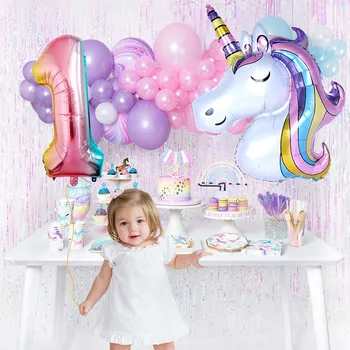 Staraise 6pcs Rainbow Unicorn Balloons 1st Birthday Party 2 3 4 5 years old Girl Unicorn Birthday Party Supplies Latex Number
Staraise 6pcs Rainbow Unicorn Balloons 1st Birthday Party 2 3 4 5 years old Girl Unicorn Birthday Party Supplies Latex Number