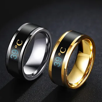 

Multifunctional Waterproof Temperature Sense Intelligent Smart Ring Finger Wear Changing Color Temperature Ring #290463