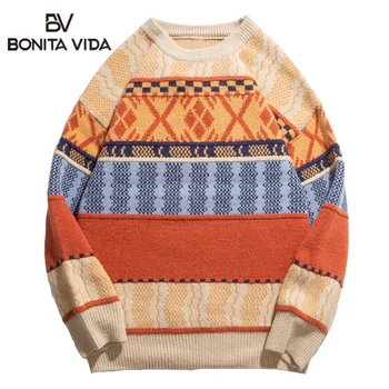 Bonita VidColor Block Knitted Ugly Christmas Jumper Sweaters Mens Streetwear Harajuku Casual Xmas Holiday Party Crewneck Sweater
Bonita VidColor Block Knitted Ugly Christmas Jumper Sweaters Mens Streetwear Harajuku Casual Xmas Holiday Party Crewneck Sweater