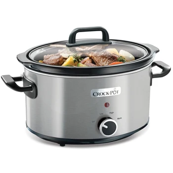 Crock-Pot Slow Cooker CSC025X 3.5L Stainless Steel 2 Heat Settings for 3-4 People Includes Recipes Cooking Cooker Kitchen
Crock-Pot Slow Cooker CSC025X 3.5L Stainless Steel 2 Heat Settings for 3-4 People Includes Recipes Cooking Cooker Kitchen