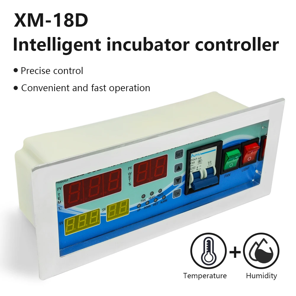 Контроллер инкубатора для яиц встроенный автоматический термостат с датчиками