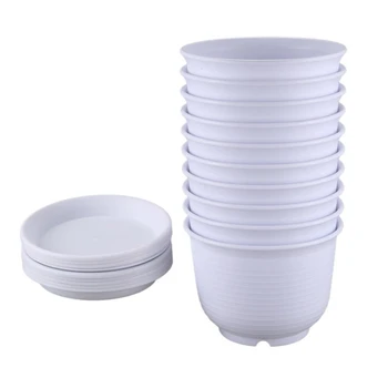 5.9 Inch Plastic Planter Pots with Saucer Set of 10 Seeding Nursery Planter Pot for Flowers Herbs Cactus Indoor Outdoor
5.9 Inch Plastic Planter Pots with Saucer Set of 10 Seeding Nursery Planter Pot for Flowers Herbs Cactus Indoor Outdoor