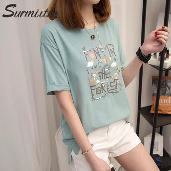 SURMIITRO Loose T-shirts Women Fashion 2020 Summer Cute Letter Print Short Sleeve T Shirt Casual Graphic Tees Tops Female Tshirt
SURMIITRO Loose T-shirts Women Fashion 2020 Summer Cute Letter Print Short Sleeve T Shirt Casual Graphic Tees Tops Female Tshirt