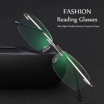 Fashion Unisex Reading Glasses Rimless Ultra-light Memory Titanium Presbyopic Eyeglasses Health Care Rectangular Eyewear
Fashion Unisex Reading Glasses Rimless Ultra-light Memory Titanium Presbyopic Eyeglasses Health Care Rectangular Eyewear