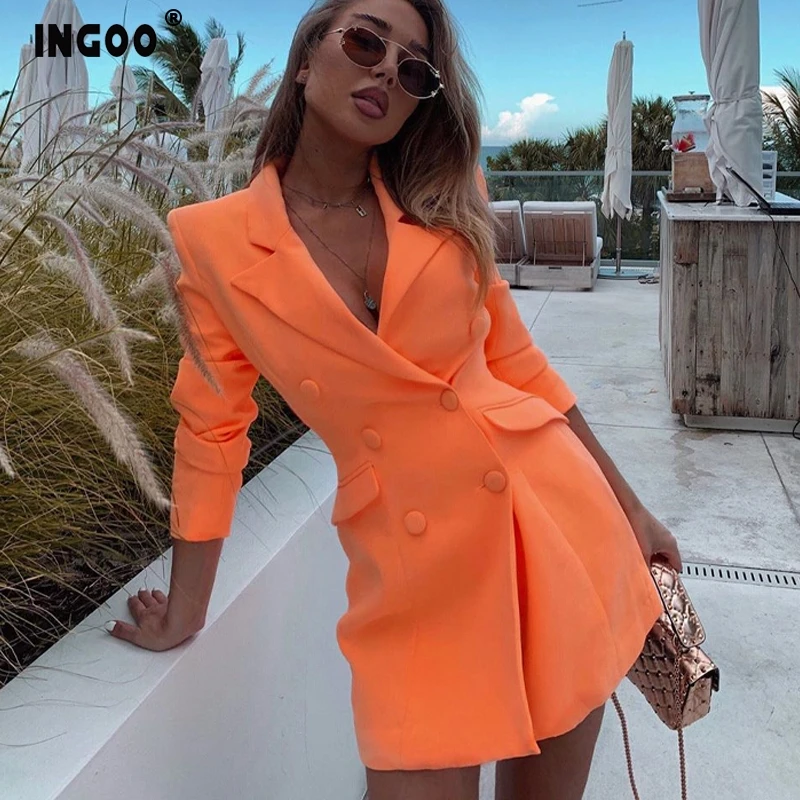 INGOO Autumn Party Blazer Dress Women Bodycon V Neck Long Sleeve Fashion Elegant Slim Short Dresses Blazers Female Ladies Dress
INGOO Autumn Party Blazer Dress Women Bodycon V Neck Long Sleeve Fashion Elegant Slim Short Dresses Blazers Female Ladies Dress