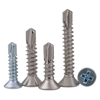 GuHua Stainless Steel Cross Countersunk Flat Head Drill Tail Self Tapping Screw KA Hardened Phillips Self Drilling Screws 20pcs
GuHua Stainless Steel Cross Countersunk Flat Head Drill Tail Self Tapping Screw KA Hardened Phillips Self Drilling Screws 20pcs