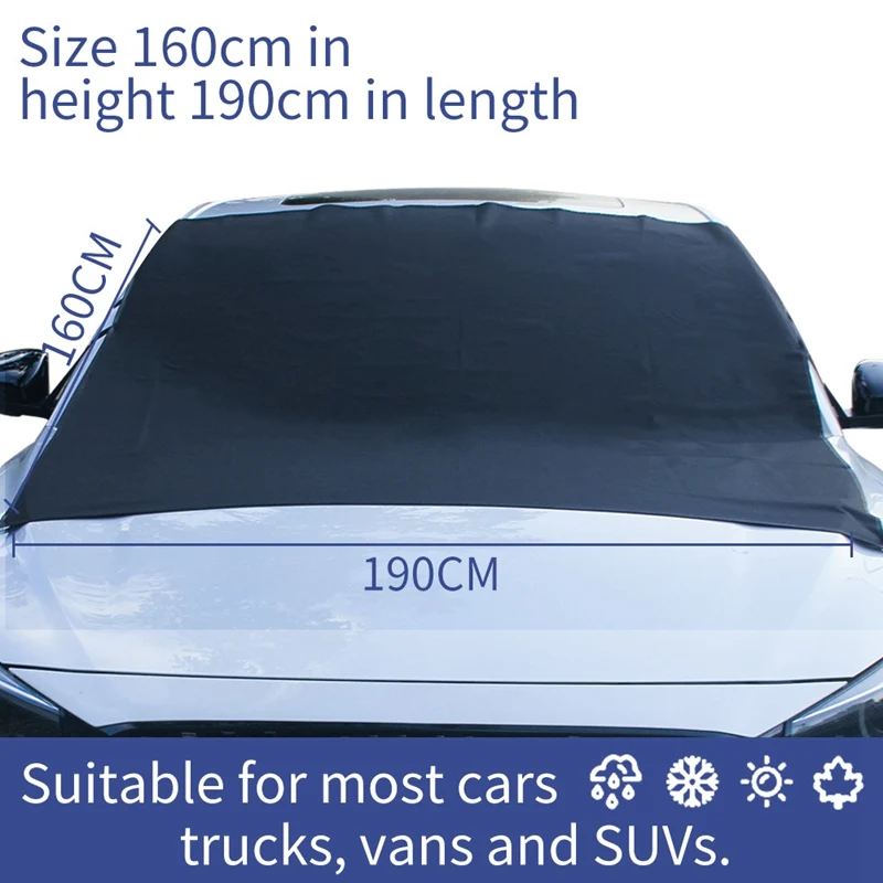 Windshield Snow Cover Removal Wiper Visor Protector Winter Summer Auto Sun Shade Fit for Cars Trucks and SUVs
Windshield Snow Cover Removal Wiper Visor Protector Winter Summer Auto Sun Shade Fit for Cars Trucks and SUVs