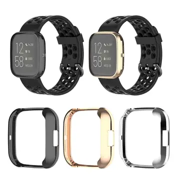 Durable Cover Skin Shield For Fitbit Versa2 Smart Watch Transparent Plating TPU Protection Case Band high Smart Watch Case
