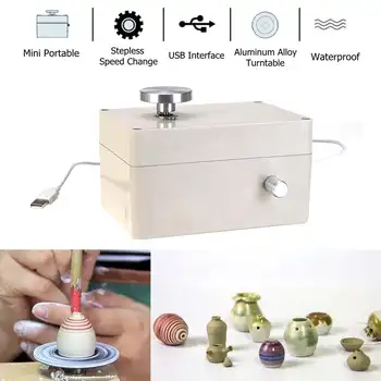 USB Aluminum alloy Fingertip Mini Pottery Wheel 4.5cm Turntable Knob Stepless Speed Change Gift for Children Learning Toys
USB Aluminum alloy Fingertip Mini Pottery Wheel 4.5cm Turntable Knob Stepless Speed Change Gift for Children Learning Toys