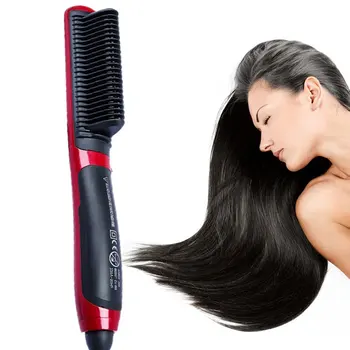 Electric Straight Hair Straightener Steam Comb Hot Beard Straightener Styler Brush Hair Styling Tools For Women
Electric Straight Hair Straightener Steam Comb Hot Beard Straightener Styler Brush Hair Styling Tools For Women