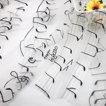 Width 150cm Musical Note Embroidery Fabric Jacquard Mesh Tulle for Wedding Party Stage Decoration Handmake Material
Width 150cm Musical Note Embroidery Fabric Jacquard Mesh Tulle for Wedding Party Stage Decoration Handmake Material