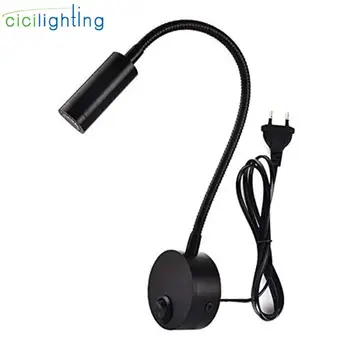 Wall Sconces Wall Mounted Reading Light, Black white silver 3W LED 4000K Cord Plug Wall Lamp For Bedroom Hotel Office Project
Wall Sconces Wall Mounted Reading Light, Black white silver 3W LED 4000K Cord Plug Wall Lamp For Bedroom Hotel Office Project