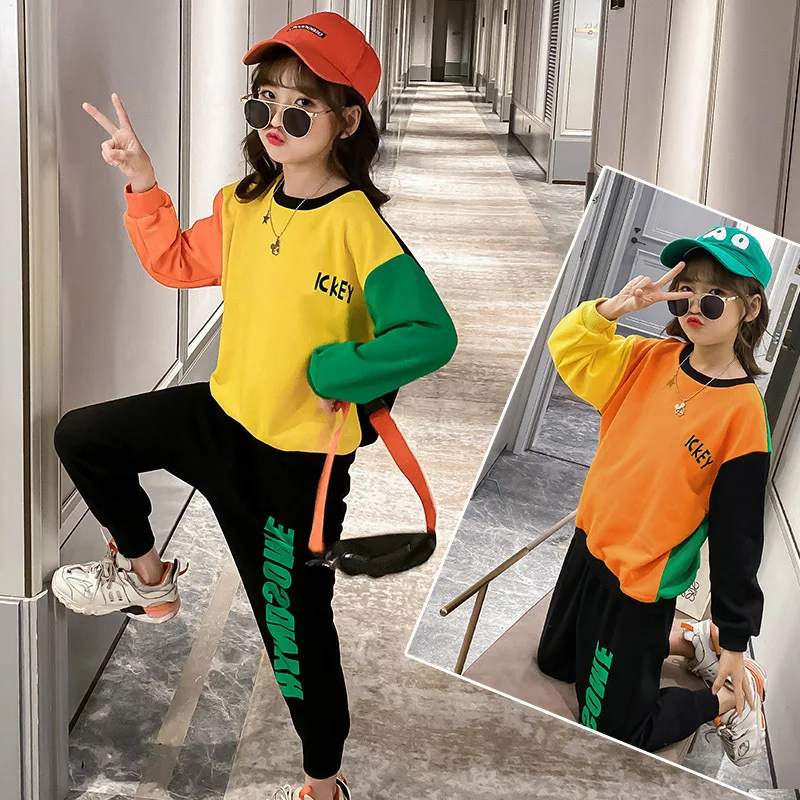 2020 Spring And Autumn New Style GIRL'S Suit Big Boy Western Style Double Color Sleeves Lettered Sports Two-Piece Set
2020 Spring And Autumn New Style GIRL'S Suit Big Boy Western Style Double Color Sleeves Lettered Sports Two-Piece Set