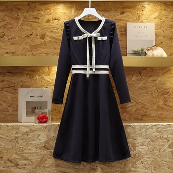 large plus size L-4XL women dress elegant vintage long sleeve bow autumn dress vestidos casual office knee length dress women
large plus size L-4XL women dress elegant vintage long sleeve bow autumn dress vestidos casual office knee length dress women