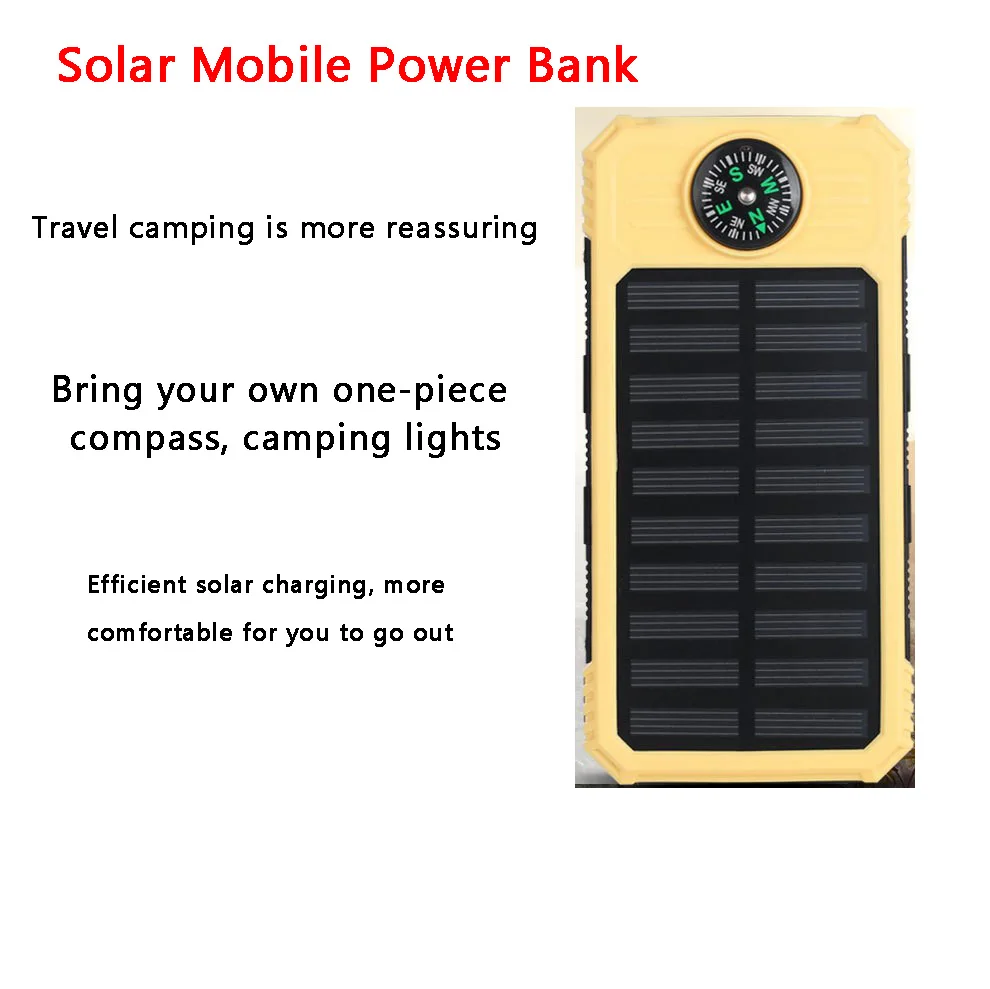 New Hot-selling 10000mAh Solar Power Bank Dual USB Output Double LED Glare Flashlight Equipped with Compass 10000mAh Power Bank
New Hot-selling 10000mAh Solar Power Bank Dual USB Output Double LED Glare Flashlight Equipped with Compass 10000mAh Power Bank