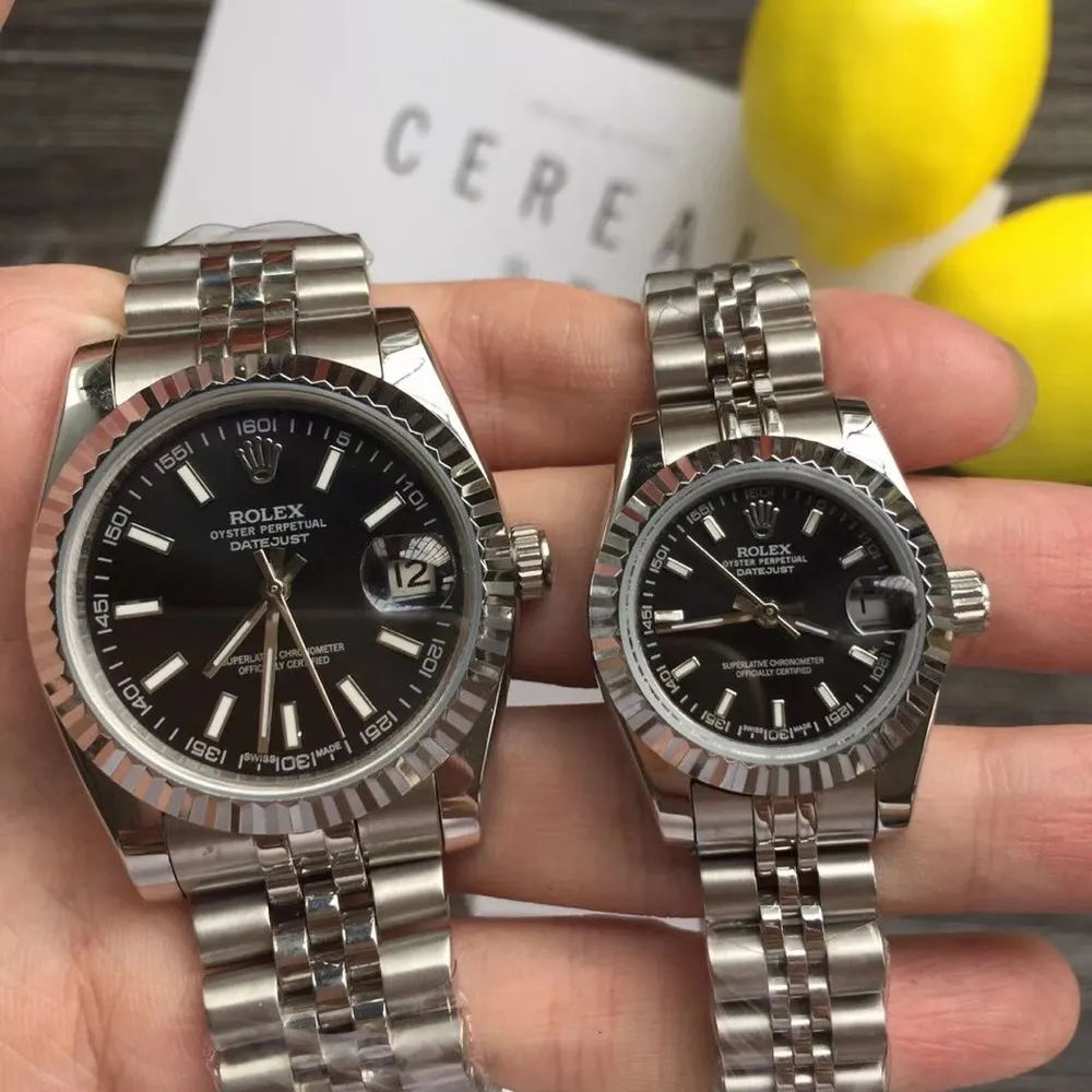 Silver case black dial Luxury Datejust- man 36mm & women 28mm Automatic mechanical sweeping watch fashion Gift business AAA
Silver case black dial Luxury Datejust- man 36mm & women 28mm Automatic mechanical sweeping watch fashion Gift business AAA