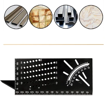 FGHGF Multi-function 45 Degrees 90 Crossing Aluminium Alloy Woodworking Angle Ruler Line Stop Gauge Drawing Device
FGHGF Multi-function 45 Degrees 90 Crossing Aluminium Alloy Woodworking Angle Ruler Line Stop Gauge Drawing Device