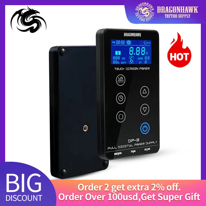 Newest Tattoo Power For Tattoo Machine Supply Hurricane Digital Tattoo Machine Power with Base
Newest Tattoo Power For Tattoo Machine Supply Hurricane Digital Tattoo Machine Power with Base