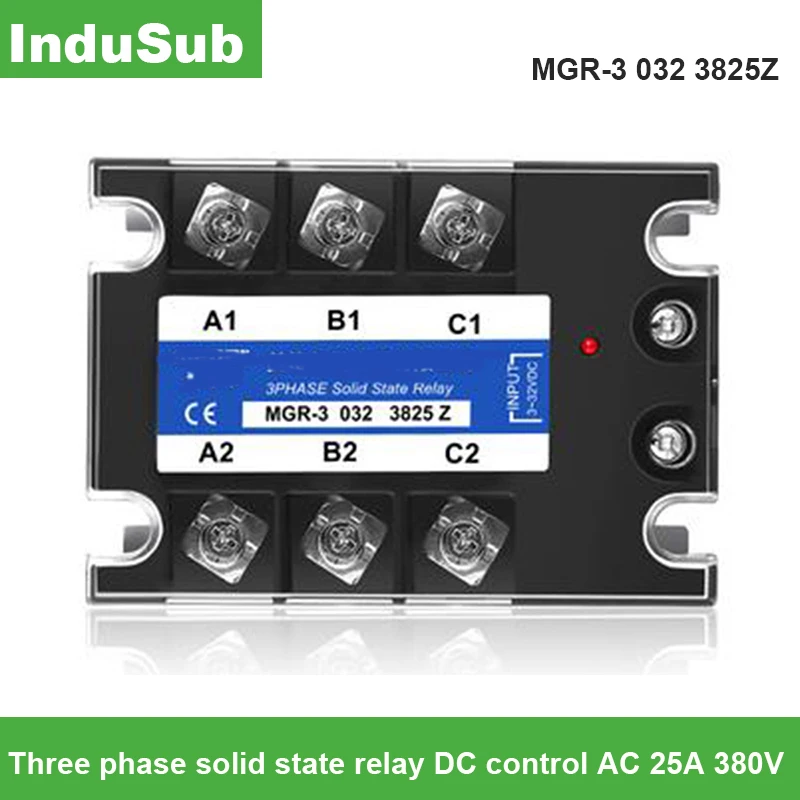 SSR 3 Phase Solid State Relay MGSSR DC-AC MGR-3 Three phase solid state relay DC control AC 25A 380V MGR-3 032 3825Z
SSR 3 Phase Solid State Relay MGSSR DC-AC MGR-3 Three phase solid state relay DC control AC 25A 380V MGR-3 032 3825Z
