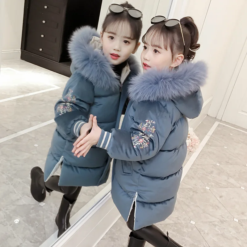 Girls Winter Cotton-padded Clothes 2018 New Style Korean-style Embroidered down Cotton Coat Children Big Boy Thick Warm Coat
Girls Winter Cotton-padded Clothes 2018 New Style Korean-style Embroidered down Cotton Coat Children Big Boy Thick Warm Coat