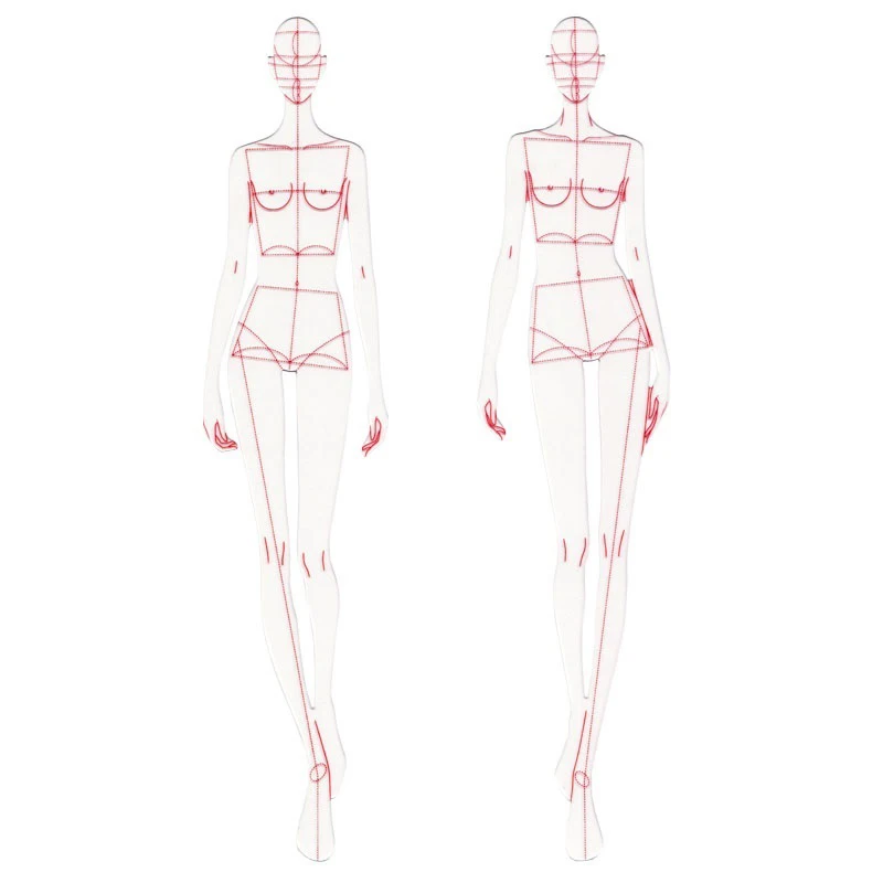2PCS Fashion Line Drawing Human Dynamic Template Tools For Women Clothes Rendering Sewing Accessories Supplies
2PCS Fashion Line Drawing Human Dynamic Template Tools For Women Clothes Rendering Sewing Accessories Supplies