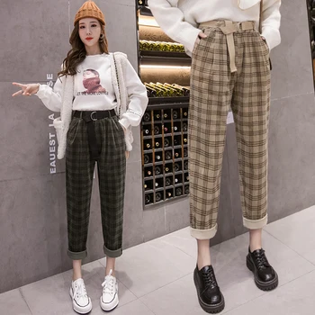 Fashion 2019 Plaid Loose Pants Casual Brief Corduroy Pants Womens Korean Pocket Vintage High Waist Pencil Pants
Fashion 2019 Plaid Loose Pants Casual Brief Corduroy Pants Womens Korean Pocket Vintage High Waist Pencil Pants