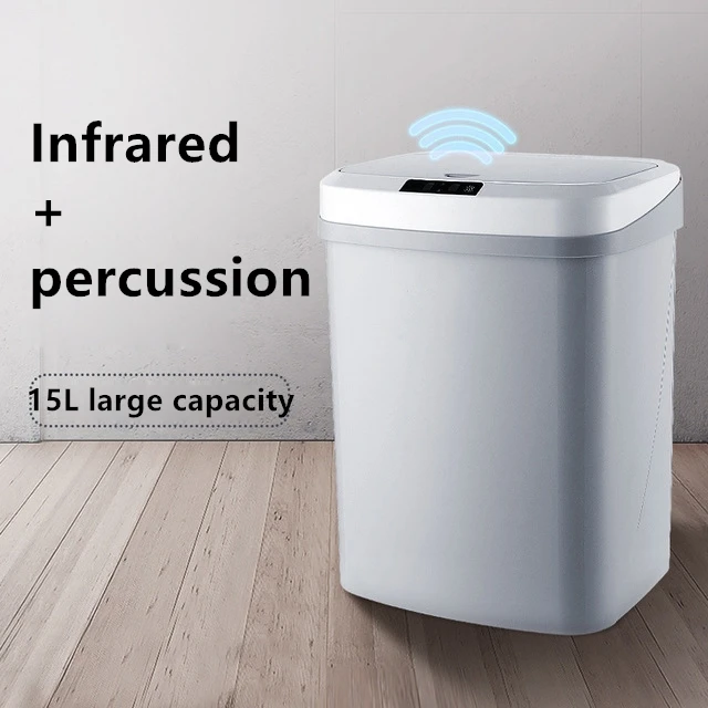 15L Automatic Touchless Intelligent induction Motion Sensor Kitchen Trash Can Wide Opening Sensor Eco-friendly Waste Garbage Bin
15L Automatic Touchless Intelligent induction Motion Sensor Kitchen Trash Can Wide Opening Sensor Eco-friendly Waste Garbage Bin