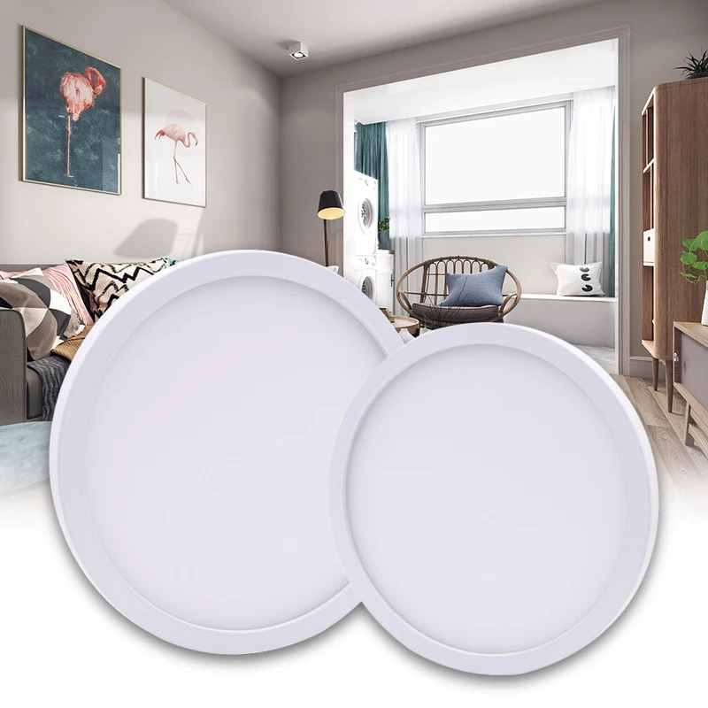 

High brightness LED Circular Panel Light 6W 9W 13W 18W 24W Surface Mounted led ceiling light AC 85-265V lampada led lamp