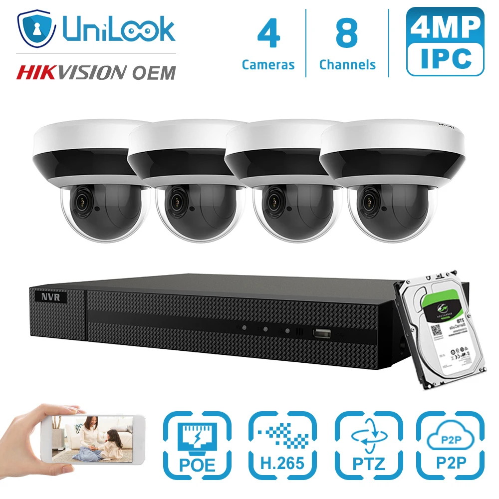 Hikvision OEM Product 8CH NVR With 4/6/8 PCS 4MP IP Camera Support 4X Zoom Built in Microphone H.265 NVR Kit Outdoor Cam Kit
Hikvision OEM Product 8CH NVR With 4/6/8 PCS 4MP IP Camera Support 4X Zoom Built in Microphone H.265 NVR Kit Outdoor Cam Kit